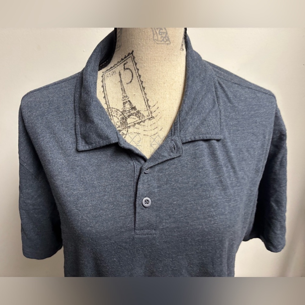 Classic Blue Polo Shirt with Relaxed Fit - Picture 6 of 14